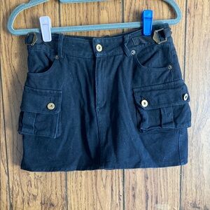 Source Unknown Black Skorts Practical Design